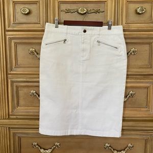 Ralph Lauren white jeans skirt
